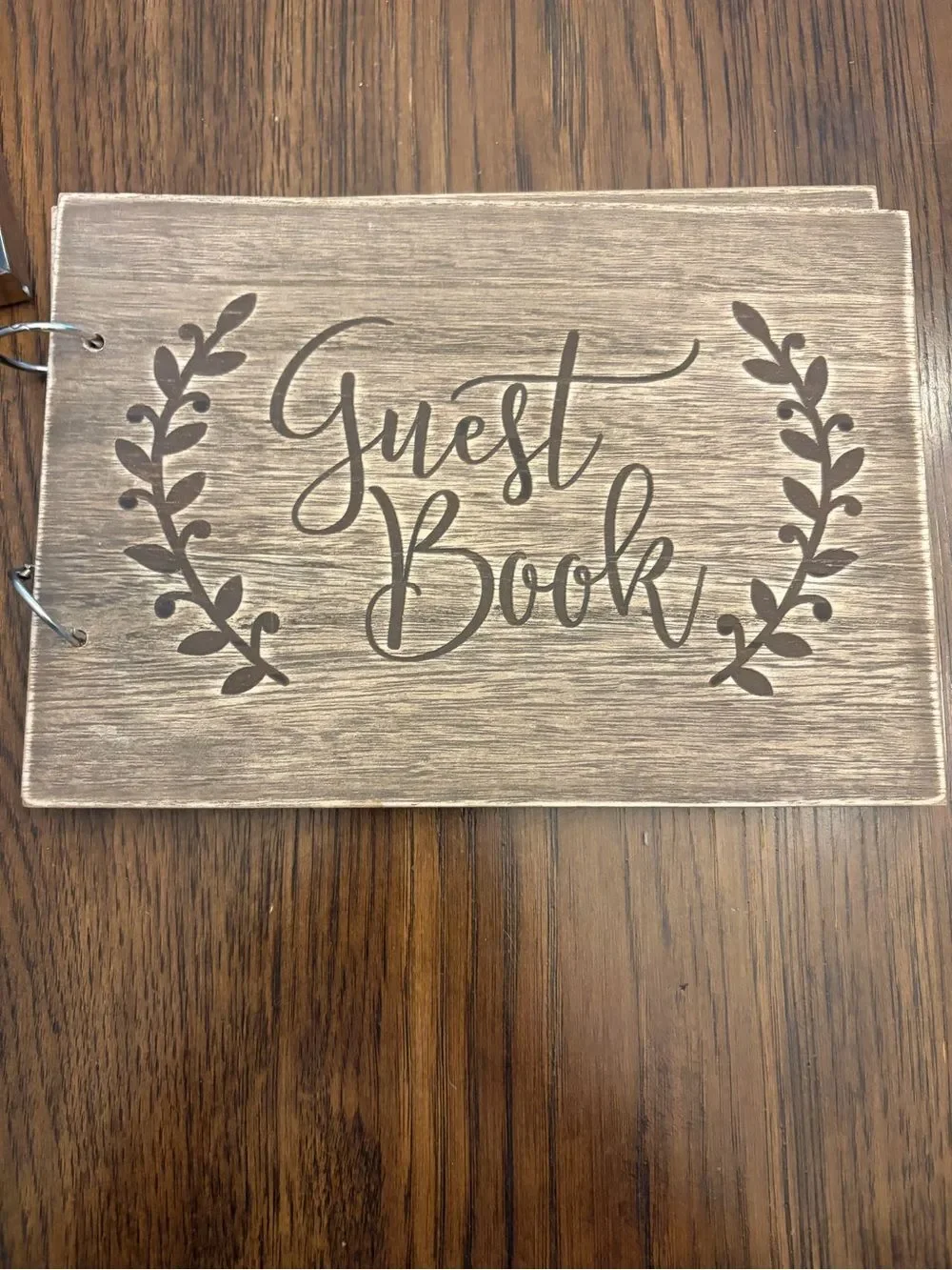 Guest Book Wooden  wedding or event Brown Rustic guest  Book.